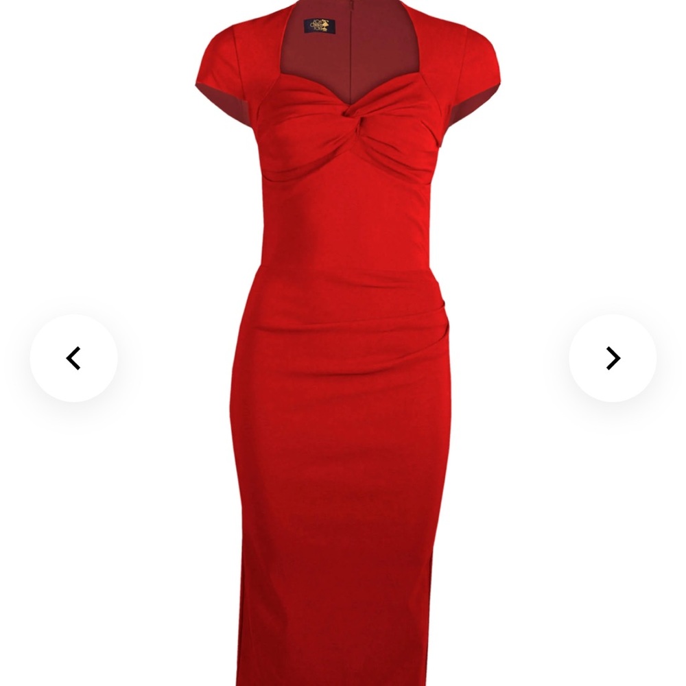Vintage Red Cap Sleeve Dress